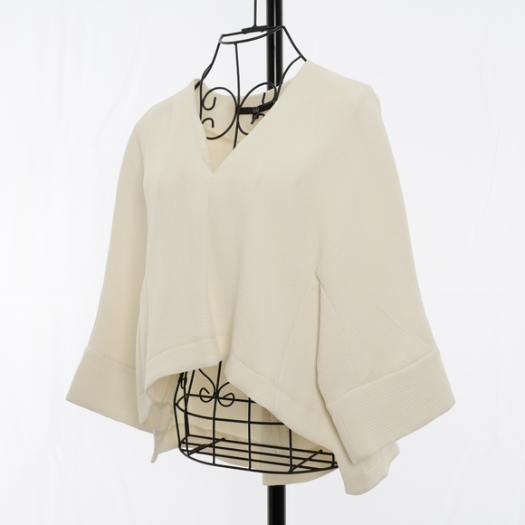 Tibi Asymmetrical Ivory Crop Top - Size XS - Picture 3 of 7